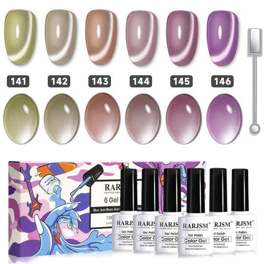 Vente Flash Neutres Scintillants Gel Yeux de Chat Ambre Clair de Lune Ensemble 7 Couleurs 7,5 ml - Offre Limitée 52 % de Réduction