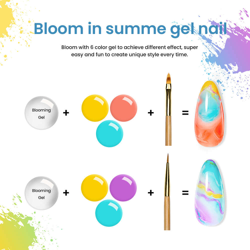 Blühen Sie im Sommer – Blooming Gel-Nagellack-Set in 6 Farben