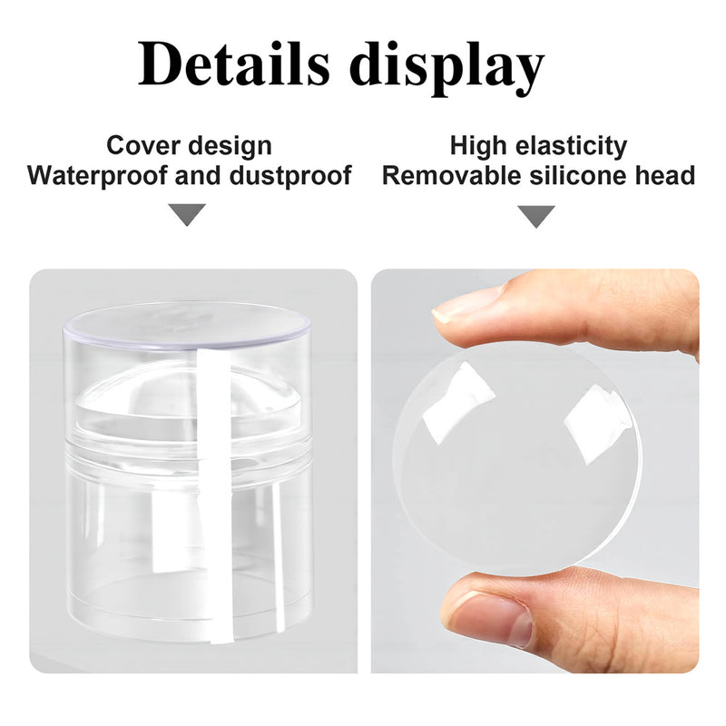 High elasticity removable silicone stamp head waterproof dustproof cover design easy cleanup no glue overflow
