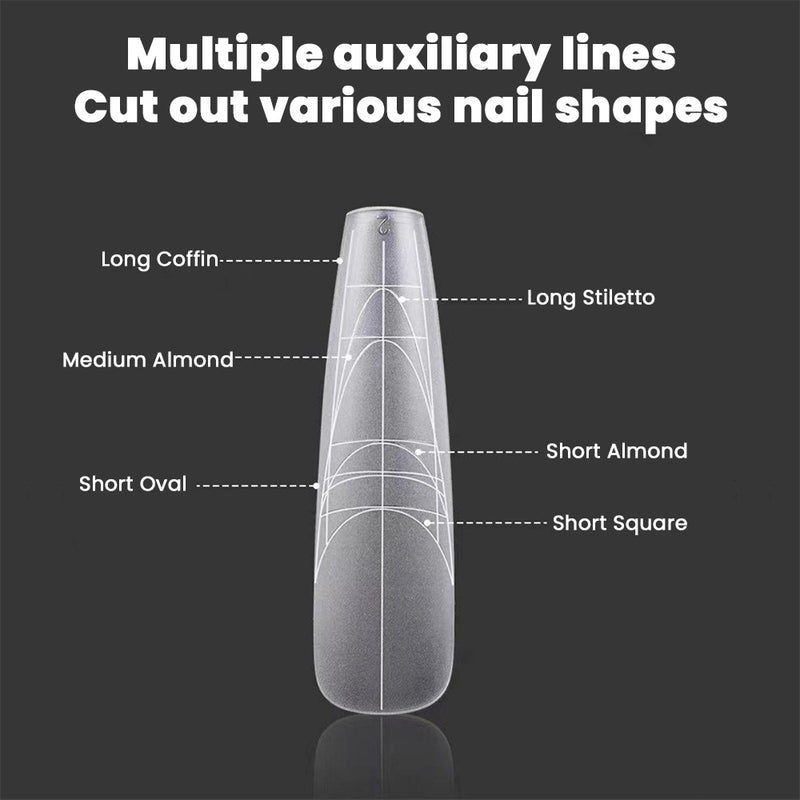 Gel Nail Tips Matte Surface Guidelines Easy Trimming Application
