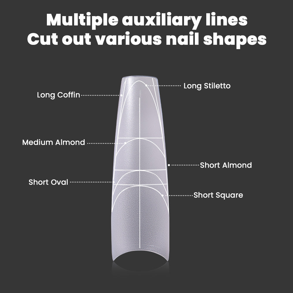 Half Cover  Versatile Gel Nail Tips 320Pcs 16 size