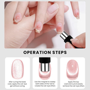 Cat eye magnet operation steps - 3-step process for perfect nail art
