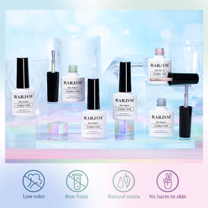 Low odor non-toxic natural resins no harm to skin TPO HEMA free vegan cruelty-free safe hypoallergenic 6 colors set
