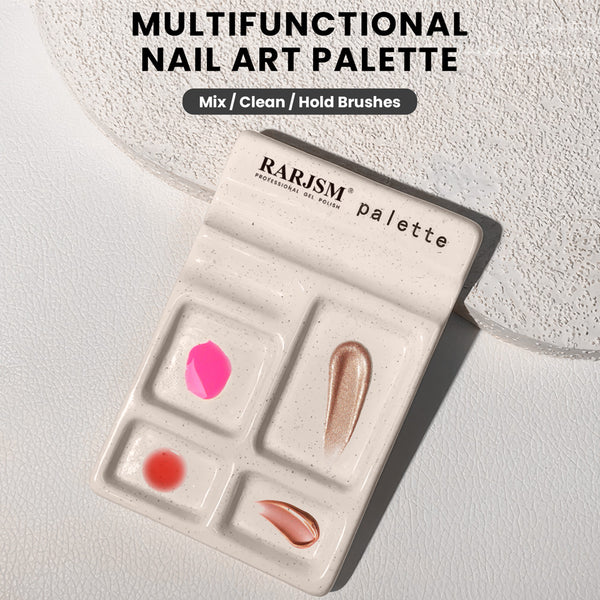 Ceramic Nail Art Mixing Palette – Multifunctional Gel Polish Tool Tray