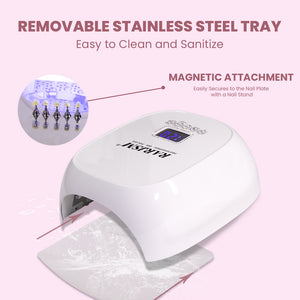 Professional gel manicure results Diamond Lux Pro 72W UV LED nail lamp fast curing salon quality home DIY
