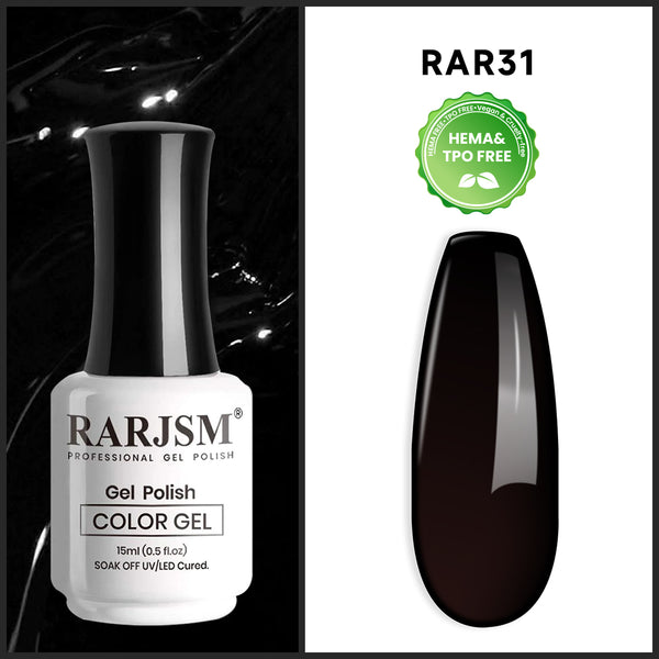 Pure Black | RARJSM ®Classic Color Gel Nail Polish | 15ml #31