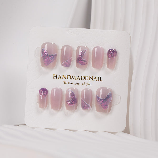 "purple mermaid"  Fashionable Press On Nails