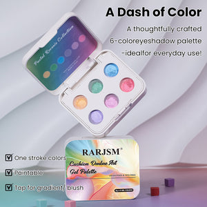 Unique shimmer every angle pastel gradient blush nail art created with RARJSM Pastel Reverie Palette