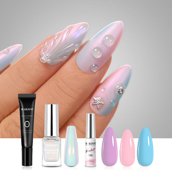 IG Nail Trend-Manicure 3D colorata