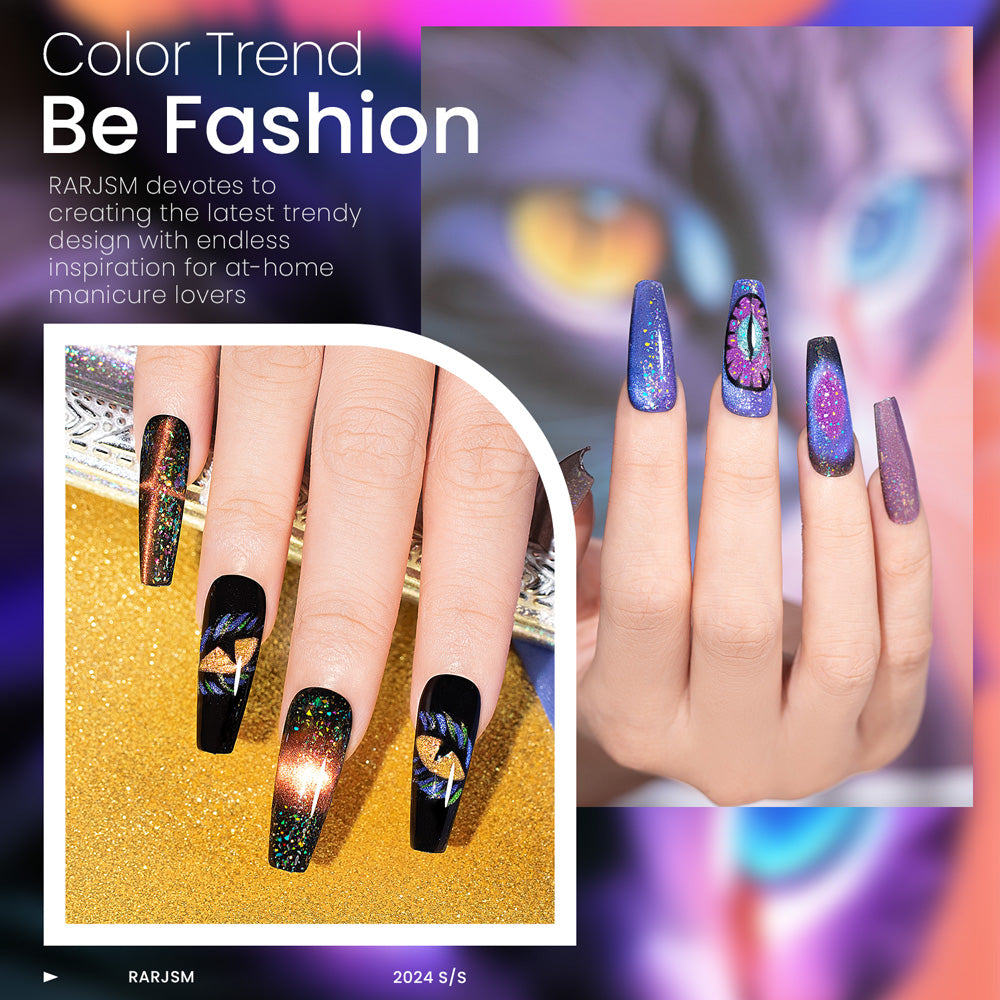 Peacock Vivid 9D esmalte de uñas en gel cat eye 6 colores Set 7,5 ml