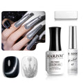 Obsidian Cat Eye & Silber Liner Gel Nagellack Duo 15ml