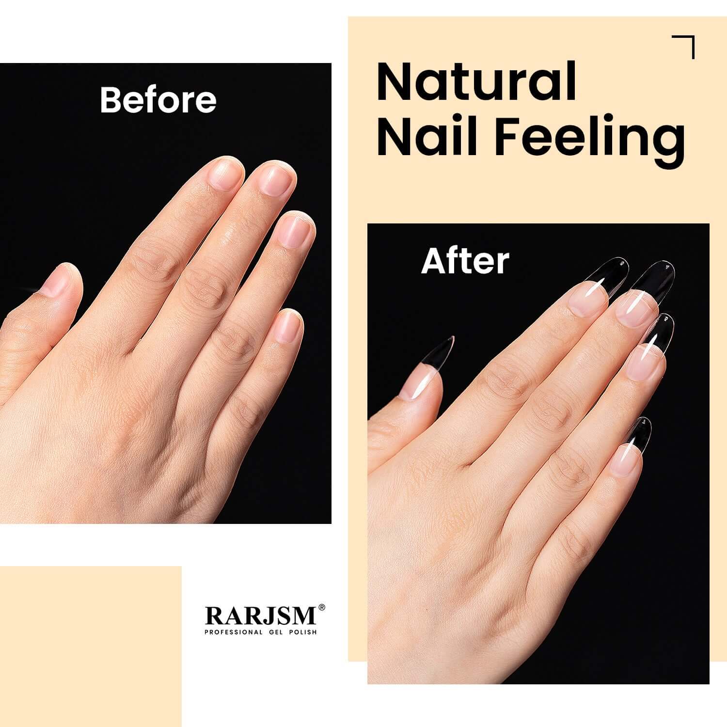 Rarjsm 120Pcs Transparent Full Cover Nail Tips