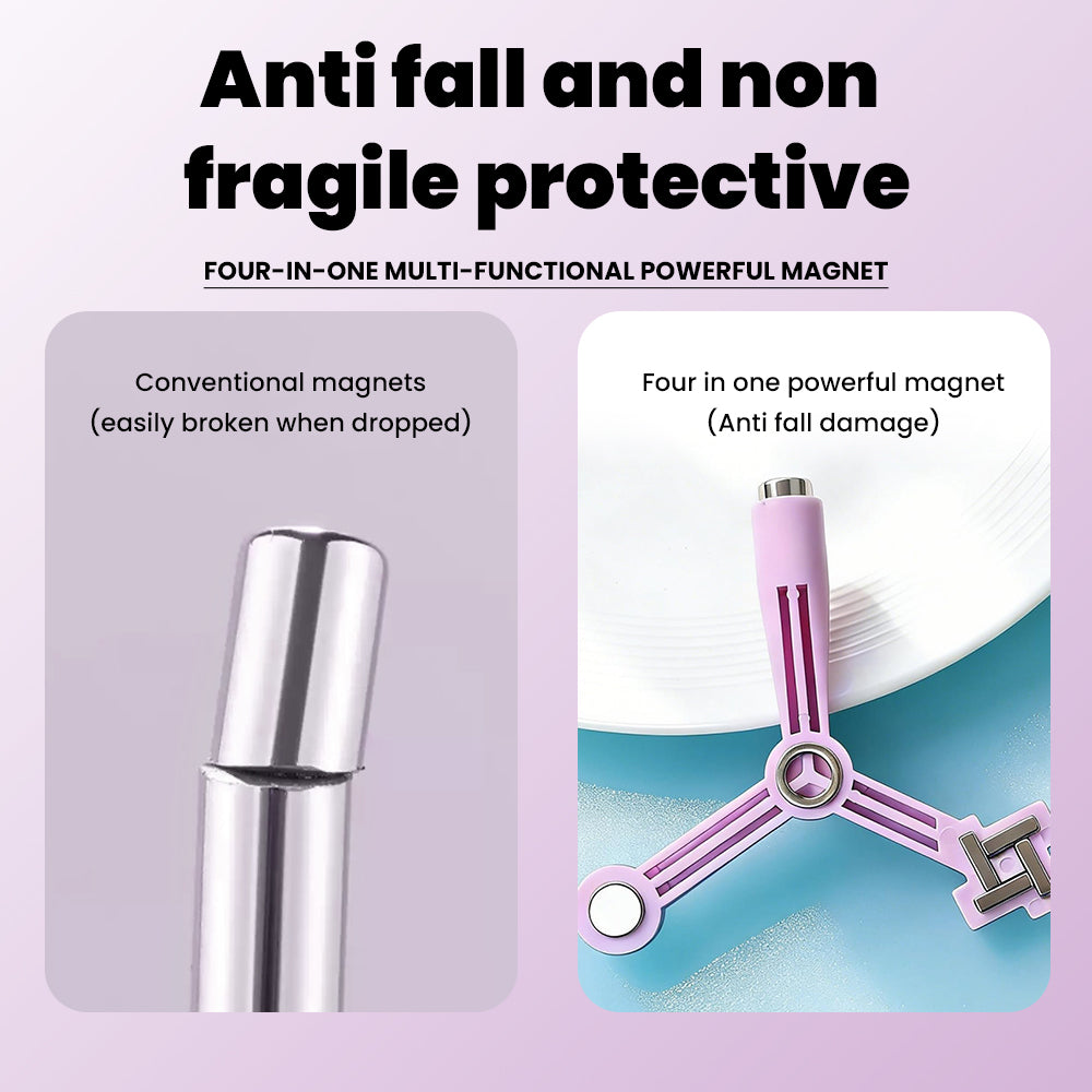 Anti-fall non-fragile protective four-in-one powerful magnet comparison conventional magnet easily broken versus RARJSM trident durable anti-fall damage design
