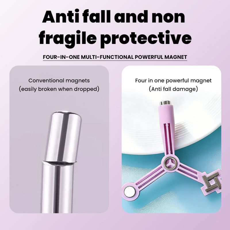 Anti-fall non-fragile protective four-in-one powerful magnet comparison conventional magnet easily broken versus RARJSM trident durable anti-fall damage design

