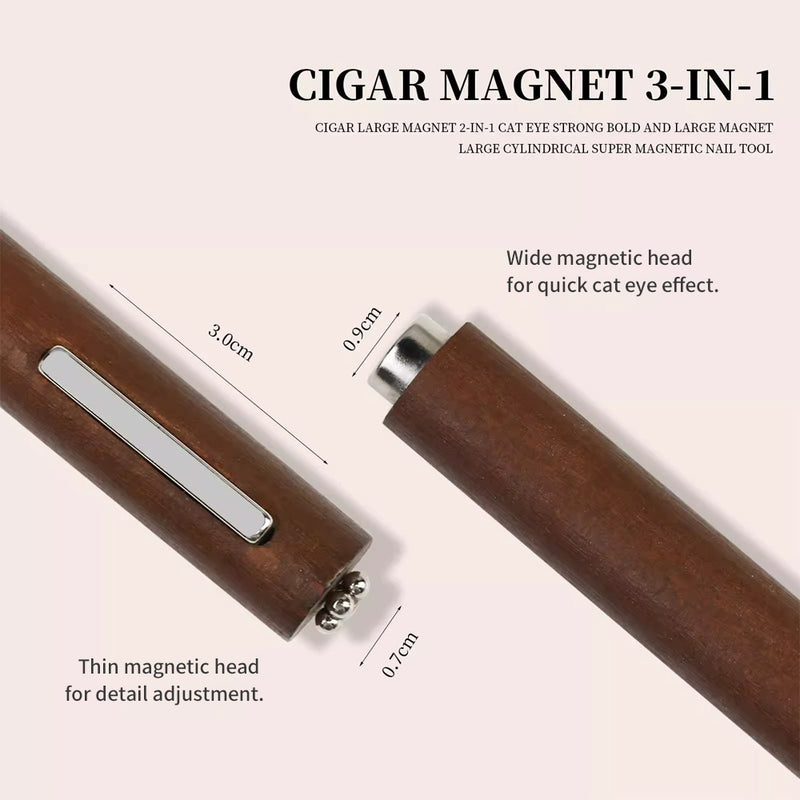 3-in-1 Cigar Magic Magnet - Professional Cat Eye Nail Art Tool  RARJSM