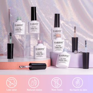 RARJSM professional gel nail polish bottles with low odor natural resin non-toxic formula, 7.5ml each

