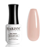 RARJSM Eggshell Pink R540 soft nude gel polish bottle 15ml with creamy finish color swatch professional formula
