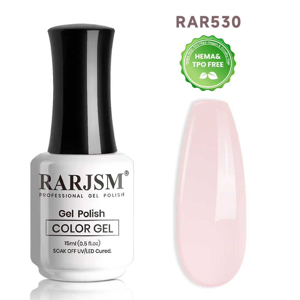 Rose Citron|RARJSM ®Vernis à Ongles Gel Rose Nude Classique|15 ml #530