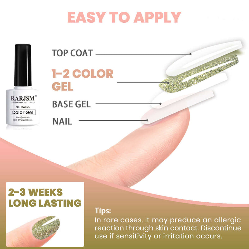 RARJSM ® Evergreen 6 Color St. Patrick's Day Gel Nail Polish Set