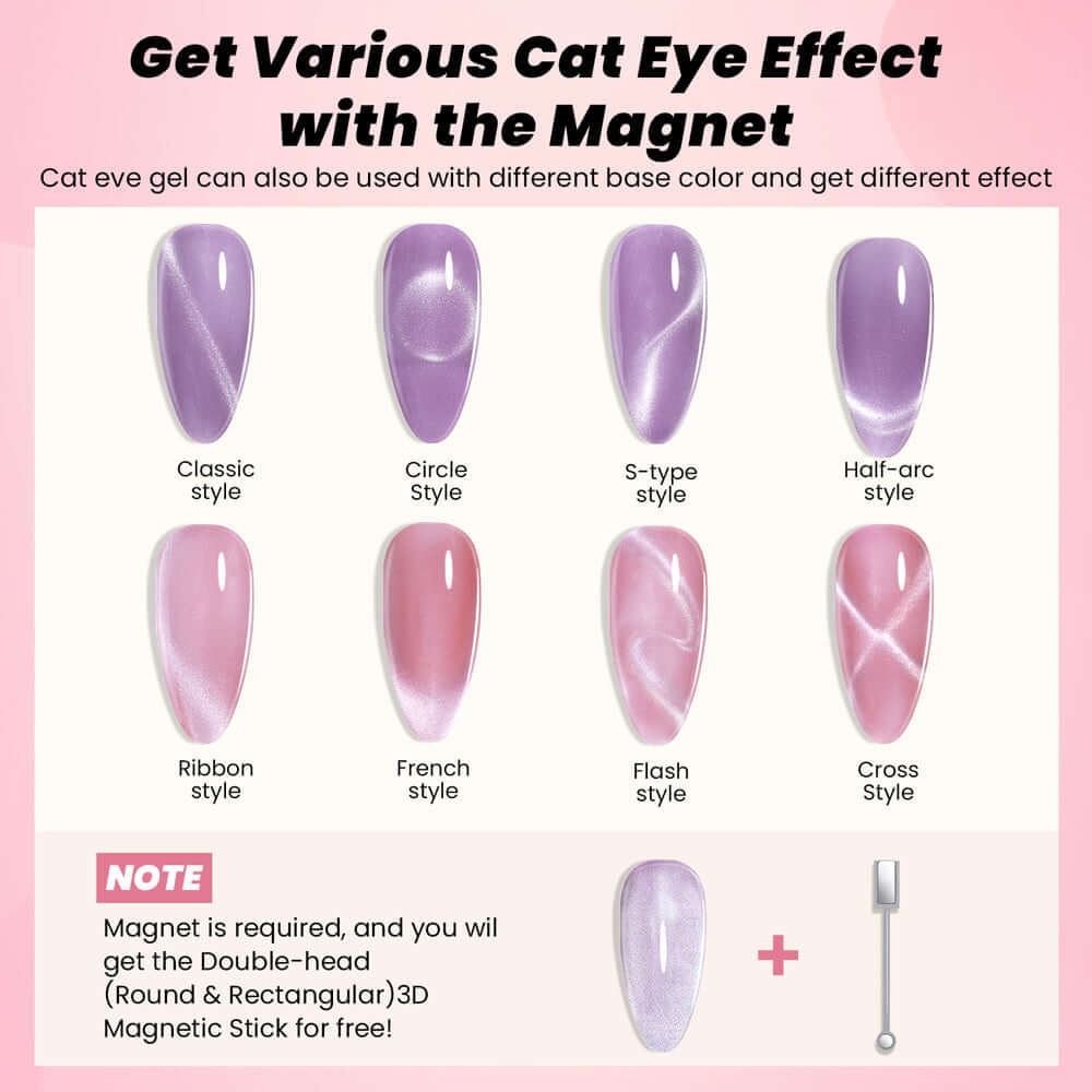 Moonlit Velvet Cat Eye Gel Polish Mysterious Charm Effect
