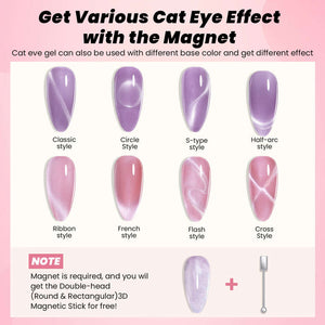 Moonlit Velvet Cat Eye Gel Polish Mysterious Charm Effect