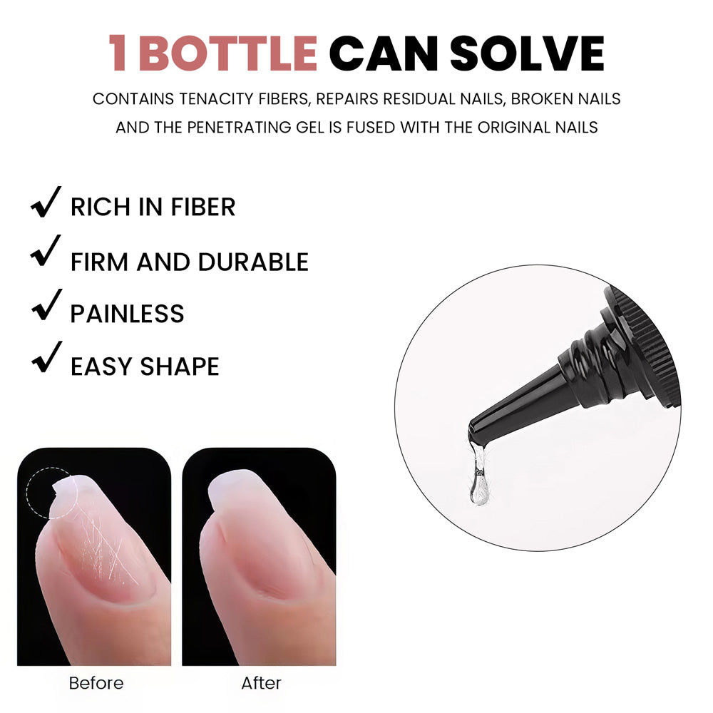 Fiber Glass Rubber Base Gel 150ml improve damaged nails reconstruction fast building nails reinforcement gel 4 functions
