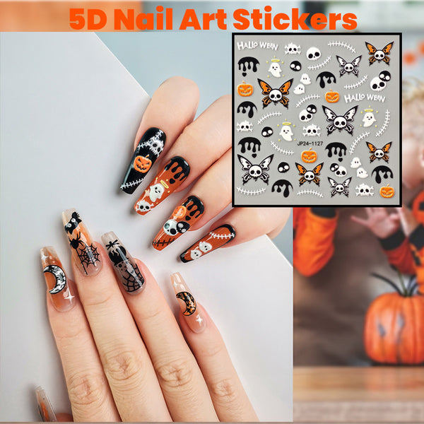 Autocollants pour ongles 5D d'Halloween