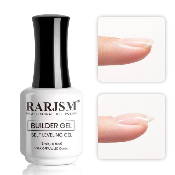 RARJSM Clear Builder Gel Polish for Nails Self Leveling