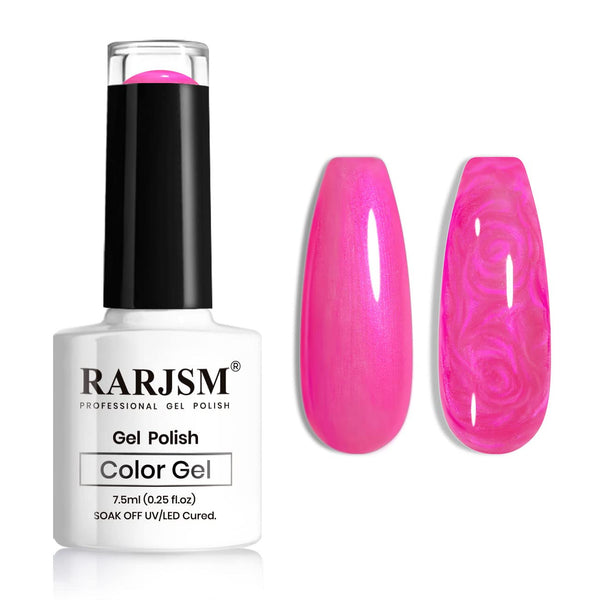 Esmalte de uñas iridiscente Fuscia Pink Purple Mermaid 7,5 ml #537