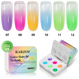Neon Rave Cushion Ombre Art Gel Palette - 6 Vibrant Colors, TPO & HEMA Free