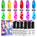 Love Pop Brights Neon Jelly Gel Nagellack Set - 6 durchscheinende Farben 7,5 ml TPO HEMA frei