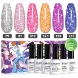 Flash Disco | RARJSM ® 6 Colors Neon Explosion Diamond Reflective Glitter Gel Polish | 7.5ml