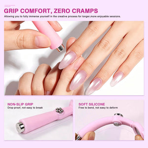 RARJSM pearl cat eye magnet grip comfort in use creating pearl cat eye nail art on hand