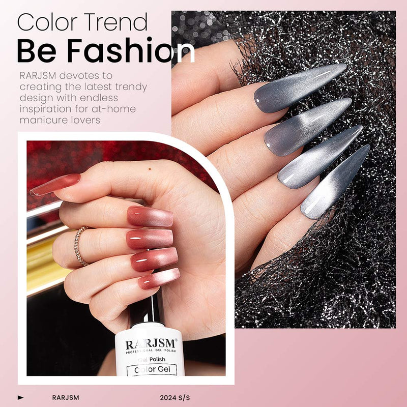 Rarjsm Velvet Cat Eye Gel Polish Kit | 7 Pcs Moonlit Melody $24.99