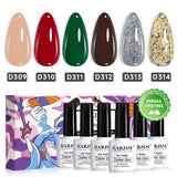 RARJSM Yuletide Glamour gel polish 6 bottles 7.5ml HEMA TPO free Christmas holiday gift set
