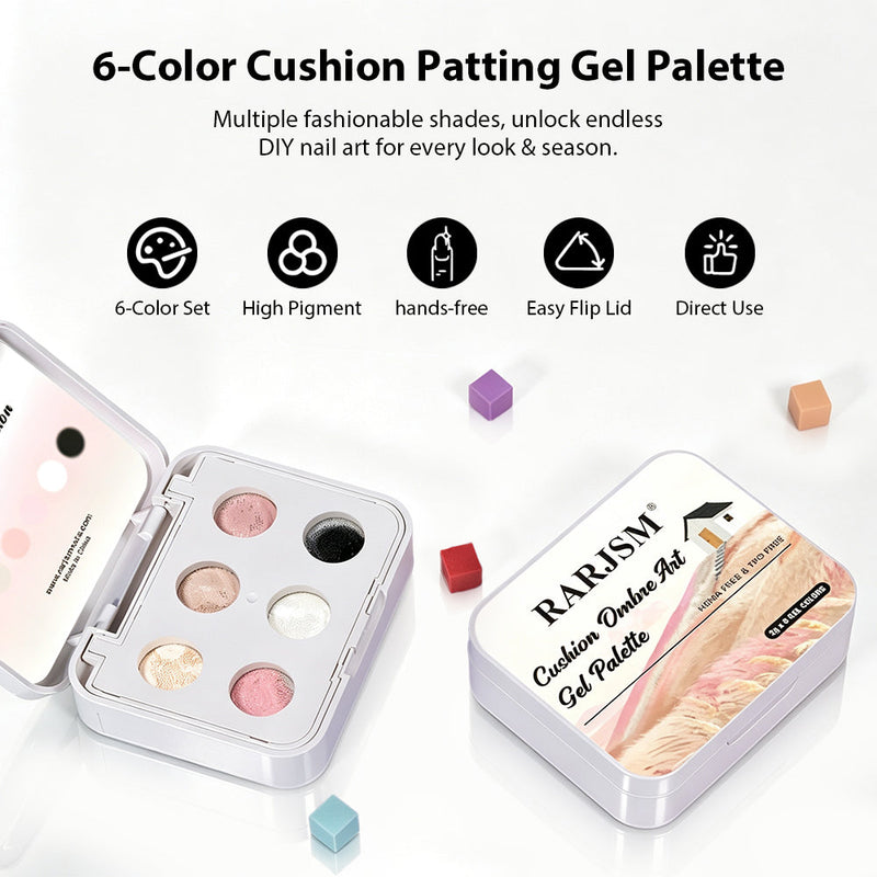 RARJSM Cushion Ombre Art Gel Palette all-in-one design gradient blush painting