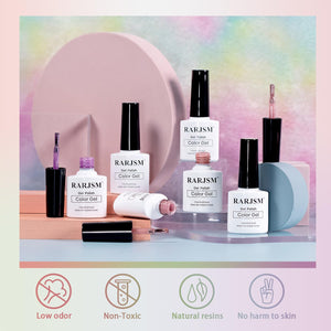 Low odor non-toxic natural resins no harm to skin TPO HEMA free vegan cruelty-free safe hypoallergenic 6 colors set
