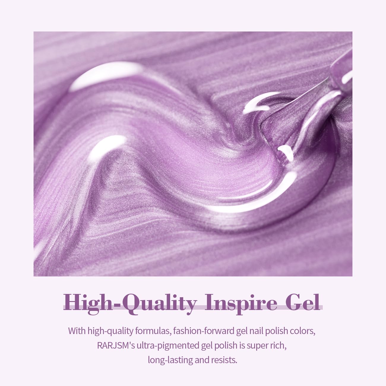 High-quality inspire gel ultra-pigmented super rich long-lasting lavender swirl moonlight cat eye soft lilac pearlescent
