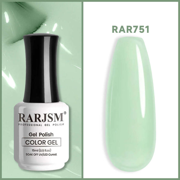 Clear Mint Green rarjsm Basic nail colors French Color Gel Nail Polish