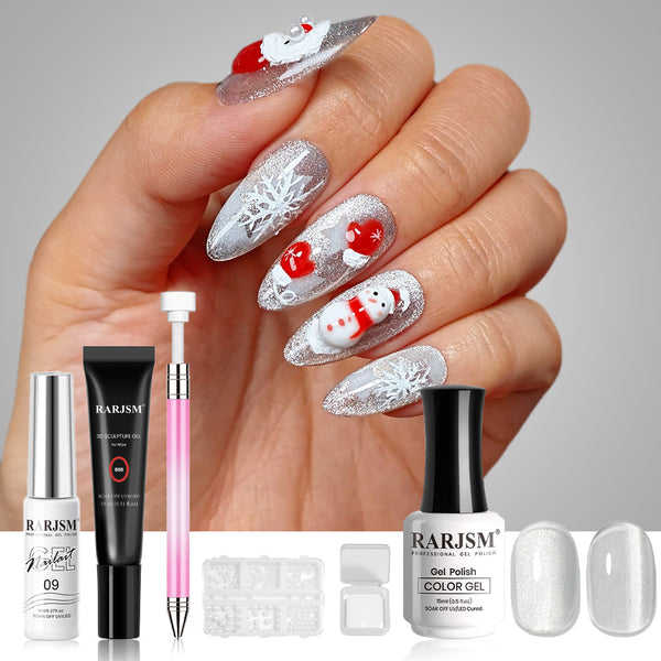IG Nail Trend- Christmas Santa 3D Nail Art Kit – Sculpt & Shine