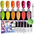 RARJSM Neon Leuchtendes Katzenaugen-Gel - TPO HEMA Frei 6 Farben Halloween Set 7,5ml