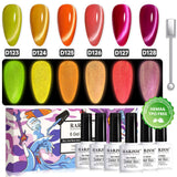 Neon Glow-in-the-Dark Cat Eye Gel TPO HEMA Free 6 Colors Halloween Set 7.5ml