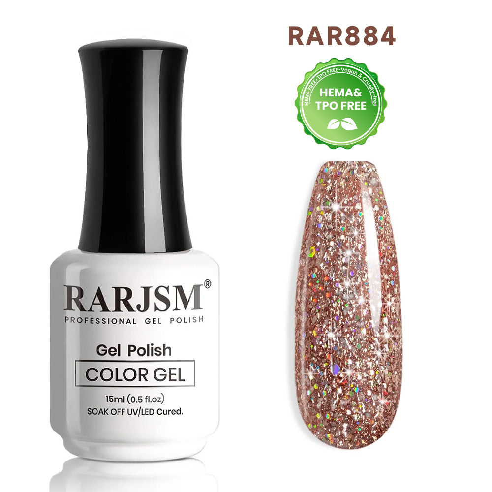 Starlight Bronze Glitter Gel Nail Polish 15ml #884
