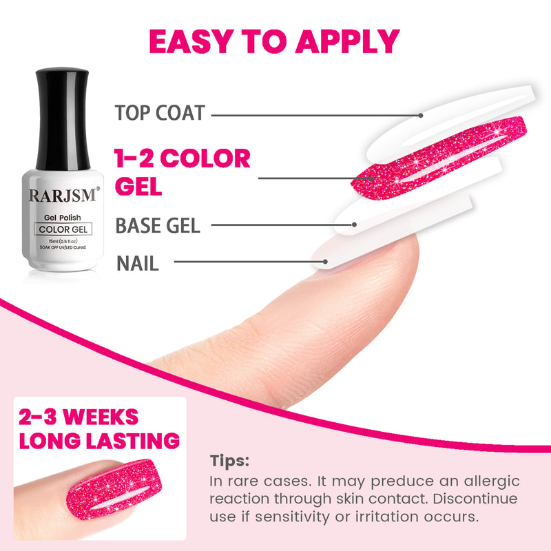 Easy to apply top coat 1-2 color gel base gel nail 2-3 weeks long-lasting tutorial tips allergic reaction sensitivity
