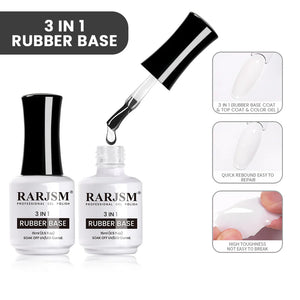 3 in 1 Self-healing Rubber Base reinforcement gel adhesion protection flexible long-lasting 15ml professional
