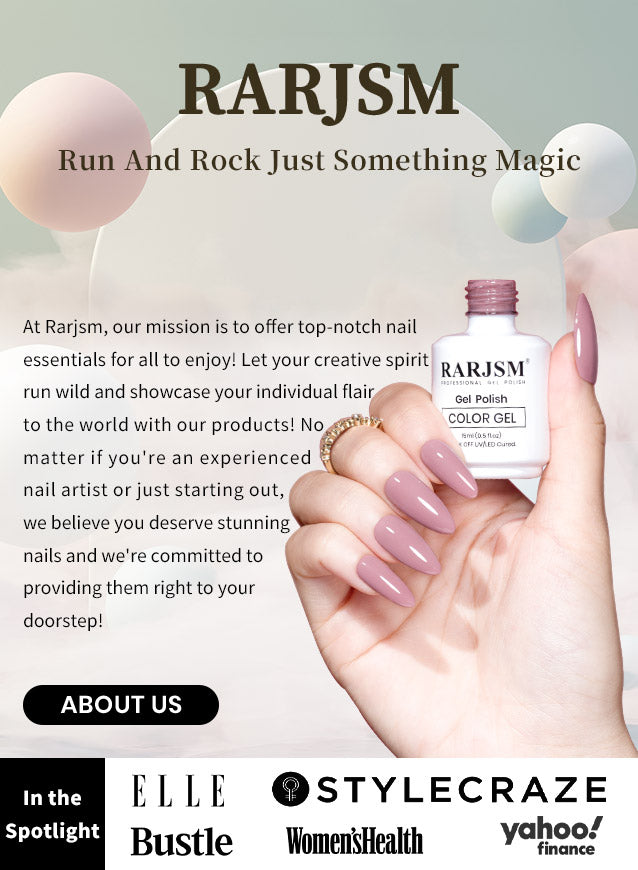 At Rarjsm, our mission is to offer top-notch nail essentials for all to enjoy!Let your creative spirit run wild and showcase your individual flair to theworld with our products! No matter if you're an experienced nail artist orjust starting out, we believe you deserve stunning nails and we're committedto providing them right to your doorstep!