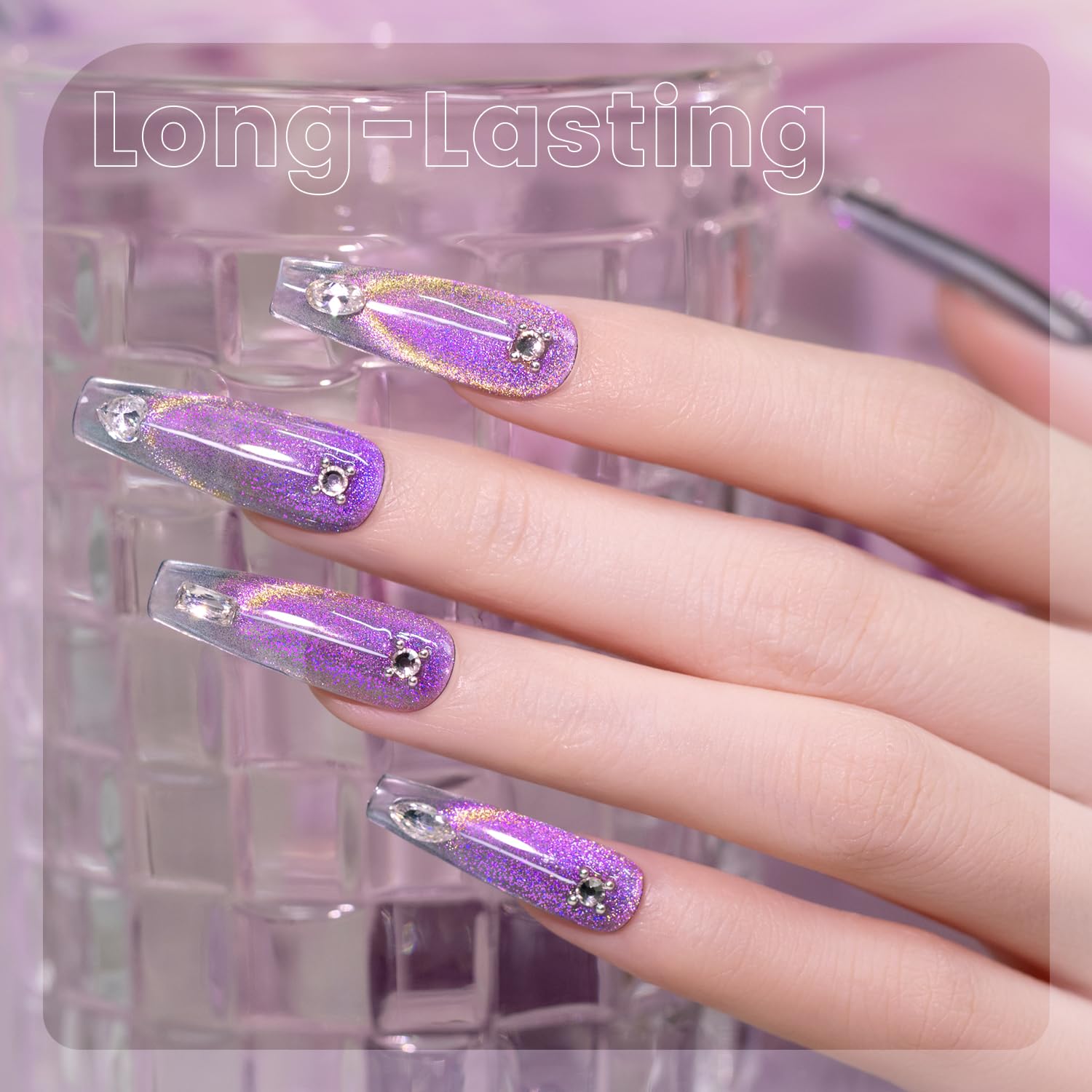 Glitter cat eye gel 21 days long-lasting high-quality inspire gel ultra-pigmented fashion-forward
