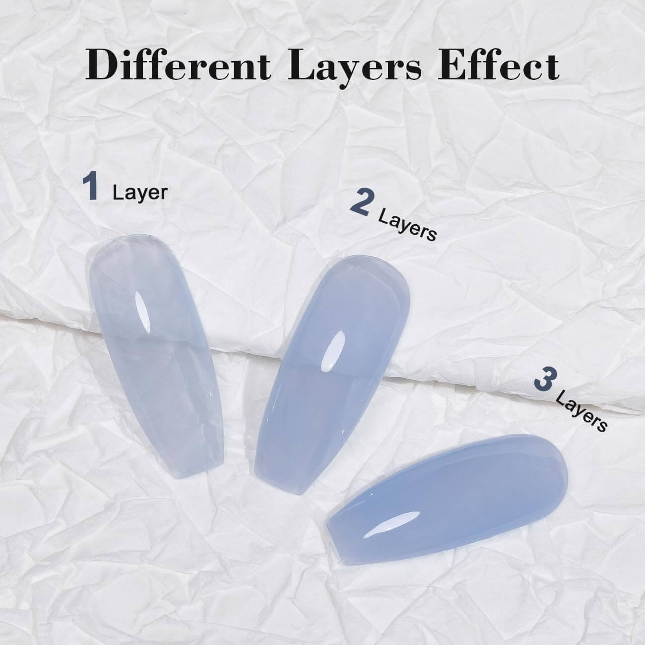 Clear Light Blue rarjsm Basic nail colors French Color Gel Nail Polish