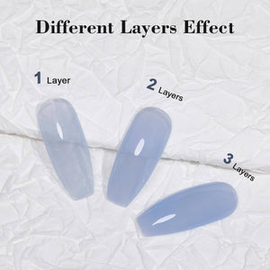 Clear Light Blue rarjsm Basic nail colors French Color Gel Nail Polish