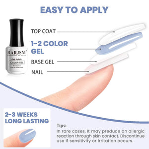Clear Light Blue rarjsm Basic nail colors French Color Gel Nail Polish